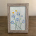 Forget Me Not Flower And Birds Sea Glass Framed Art - image 5