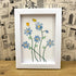 Forget Me Not Flower And Birds Sea Glass Framed Art - image 8