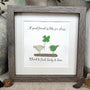 Four-leaf Clover Friendship Sea Glass Framed Art - image 0