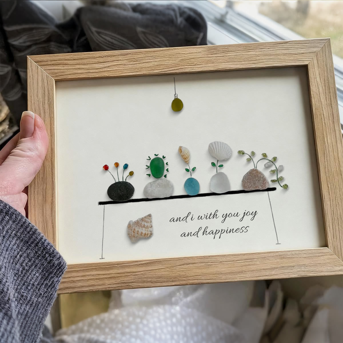 Bring Joy and Happiness to Your Space Sea Glass Framed Art - image 2