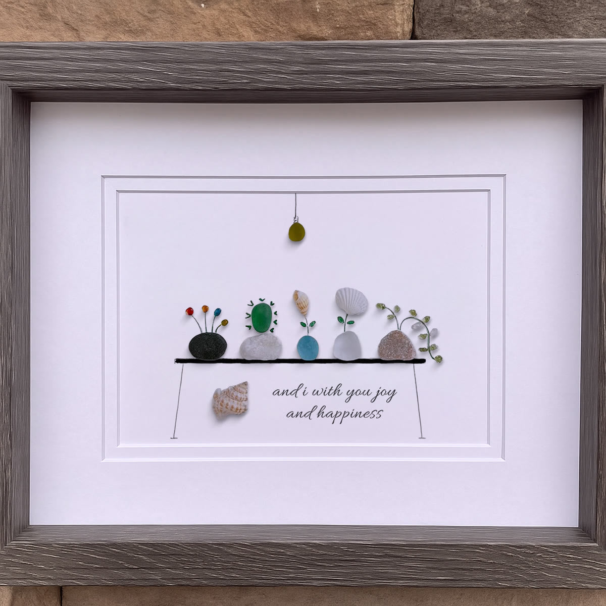 Bring Joy and Happiness to Your Space Sea Glass Framed Art - image 0