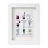 Multicolored Cocktails Theme Sea Glass Framed Art - White - 8" X 6" - image 11