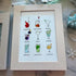 Multicolored Cocktails Theme Sea Glass Framed Art - image 2
