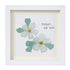 Forget Me Not Blue Flower Sea Glass Framed Art - White - 8" X 8" - image 12