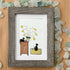 Pebble Cats And Blooming Plants Sea Glass Framed Art - image 3