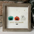 Halloween Jack O lantern And Ghost House Sea Glass Framed Art - image 2