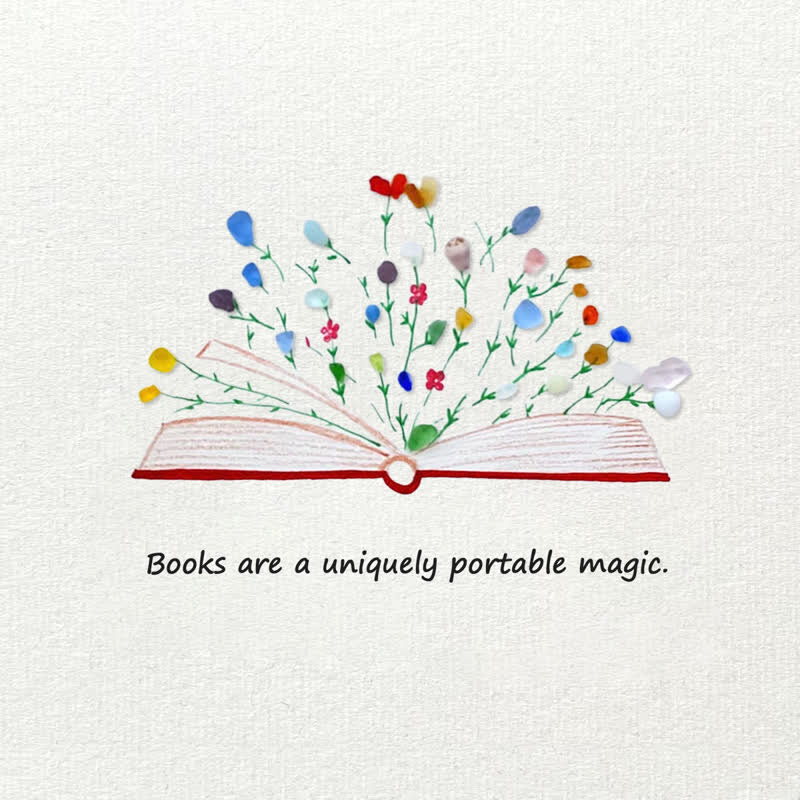 Magic Books Sea Glass Framed Art Inspirational Gift - image 2