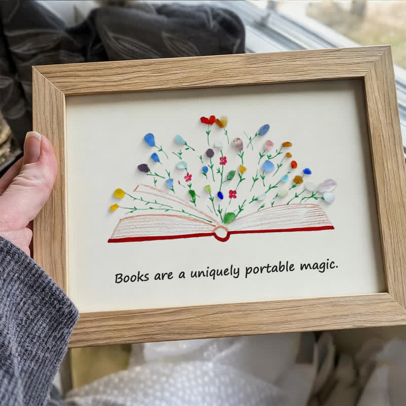 Magic Books Sea Glass Framed Art Inspirational Gift - image 4
