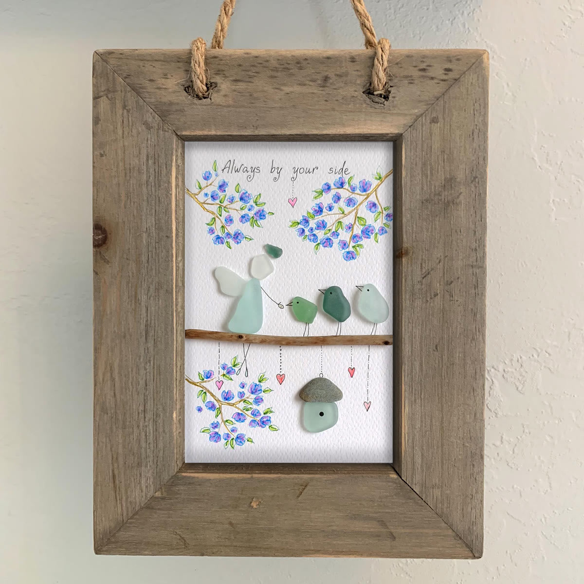 Angel Always By Your Side Sea Glass Framed Art - image 5
