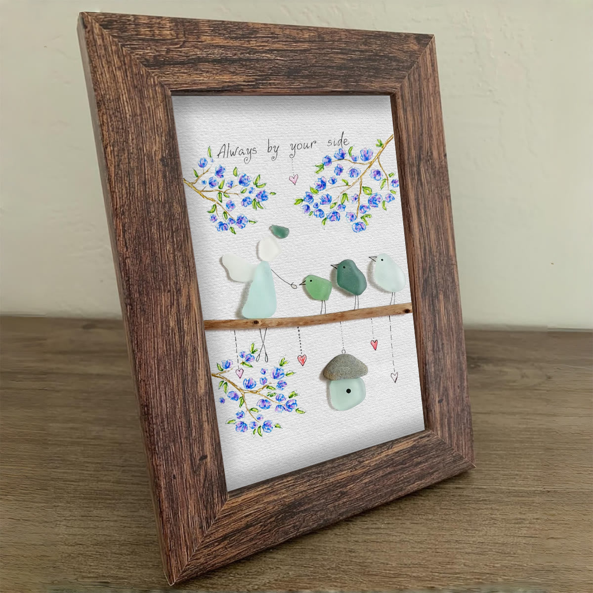 Angel Always By Your Side Sea Glass Framed Art - image 4