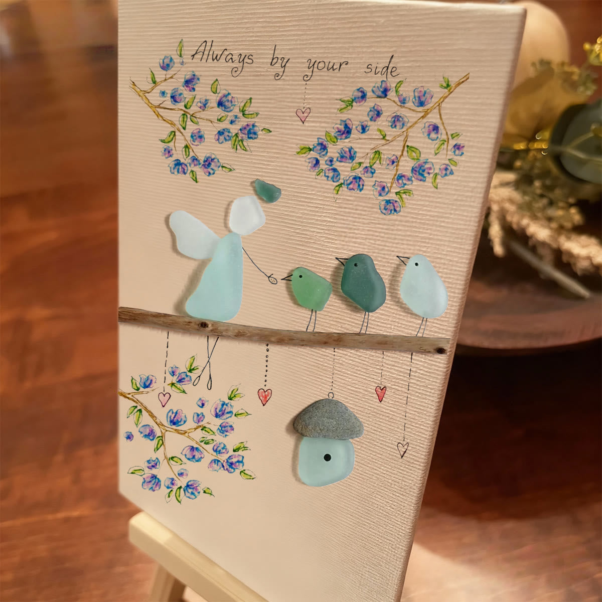 Angel Always By Your Side Sea Glass Framed Art - image 2