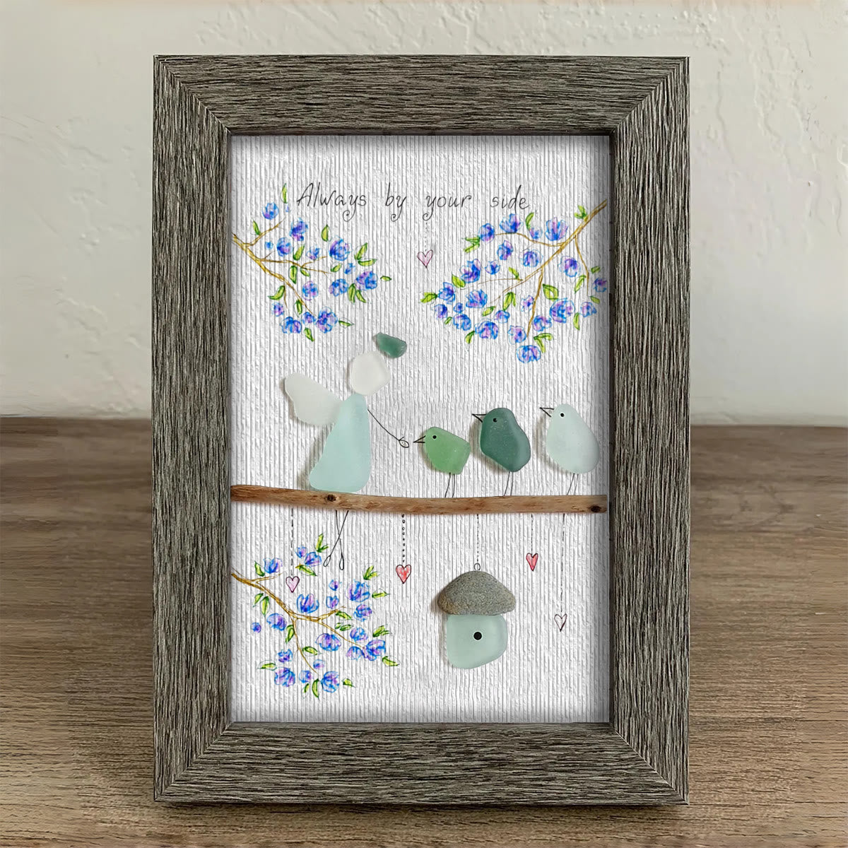 Angel Always By Your Side Sea Glass Framed Art - image 8