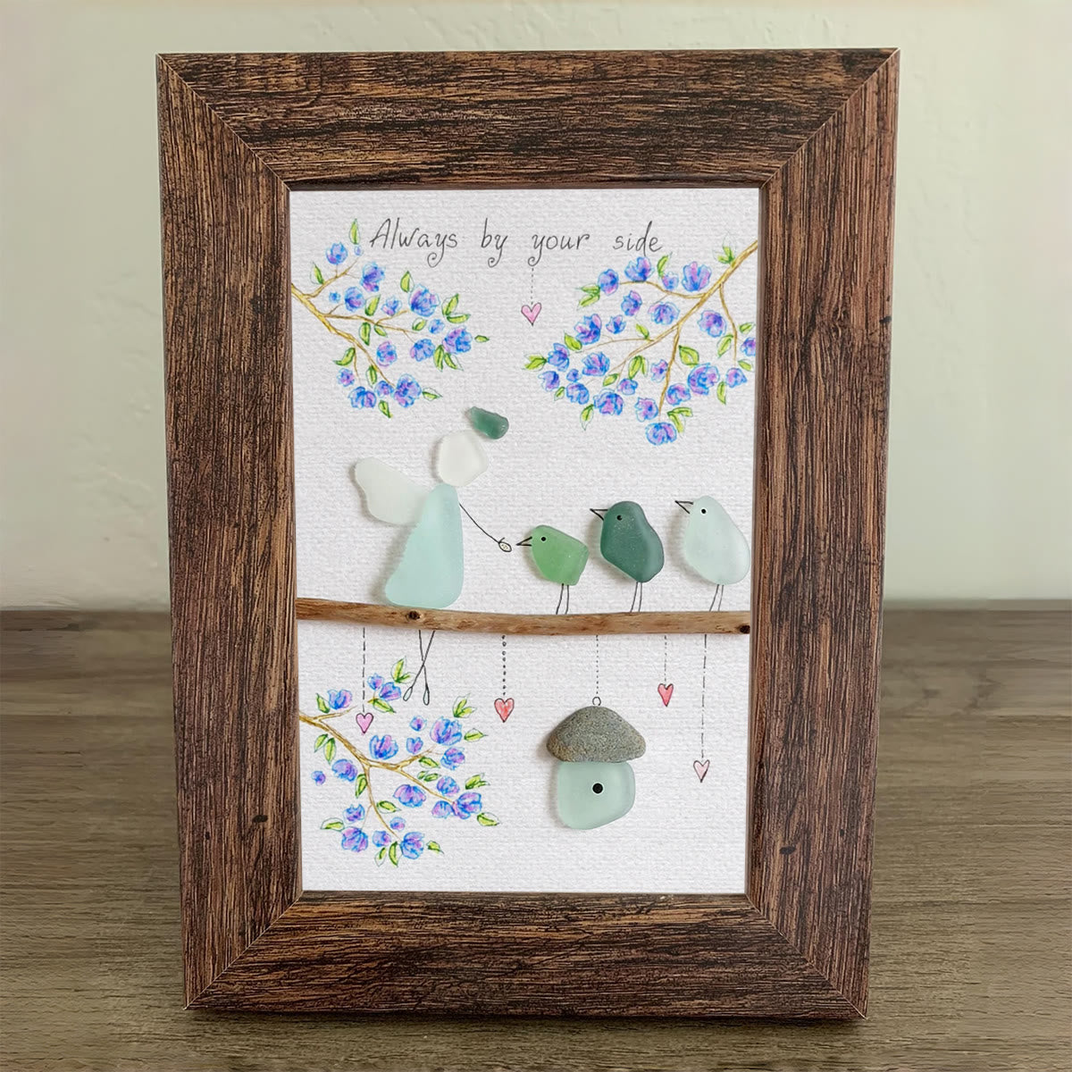 Angel Always By Your Side Sea Glass Framed Art - image 3