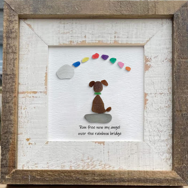 Dog Memorial Sea Glass Framed Art Loss Of Dog Gift - image 5