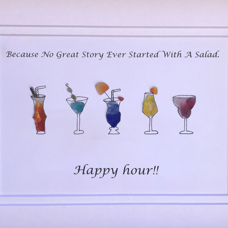 Happy Hour Cocktail Sea Glass Framed Art - image 6