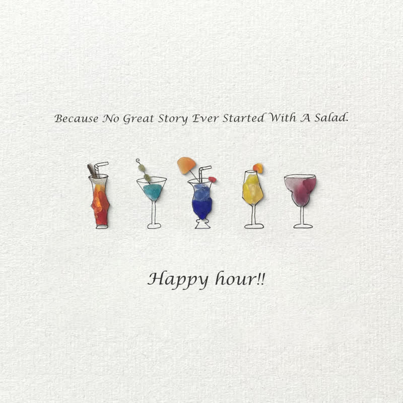 Happy Hour Cocktail Sea Glass Framed Art - image 2