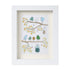 Birds On Blossom Branches Family Sea Glass Framed Art - White - 8" X 6" - image 11