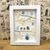 Birds On Blossom Branches Family Sea Glass Framed Art - image 3