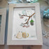 Cats Snuggling Under The Birdhouse Sea Glass Framed Art - image 2
