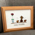 Good Morning Coffee Pot And Mugs Sea Glass Framed Art - image 2