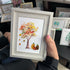Fall Art Autumn Leaves Pumpkin Sea Glass Framed Art - image 4