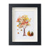 Fall Art Autumn Leaves Pumpkin Sea Glass Framed Art - Black - 8" X 6" - image 11