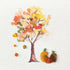 Fall Art Autumn Leaves Pumpkin Sea Glass Framed Art - image 8