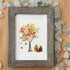Fall Art Autumn Leaves Pumpkin Sea Glass Framed Art - image 3