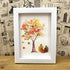Fall Art Autumn Leaves Pumpkin Sea Glass Framed Art - image 0