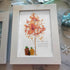 Autumn Quotes Fall Leaves Pumpkin Sea Glass Framed Art - image 3