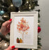 Autumn Quotes Fall Leaves Pumpkin Sea Glass Framed Art - image 2