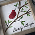Always With You Cardinal Bird Sea Glass Framed Art - image 4