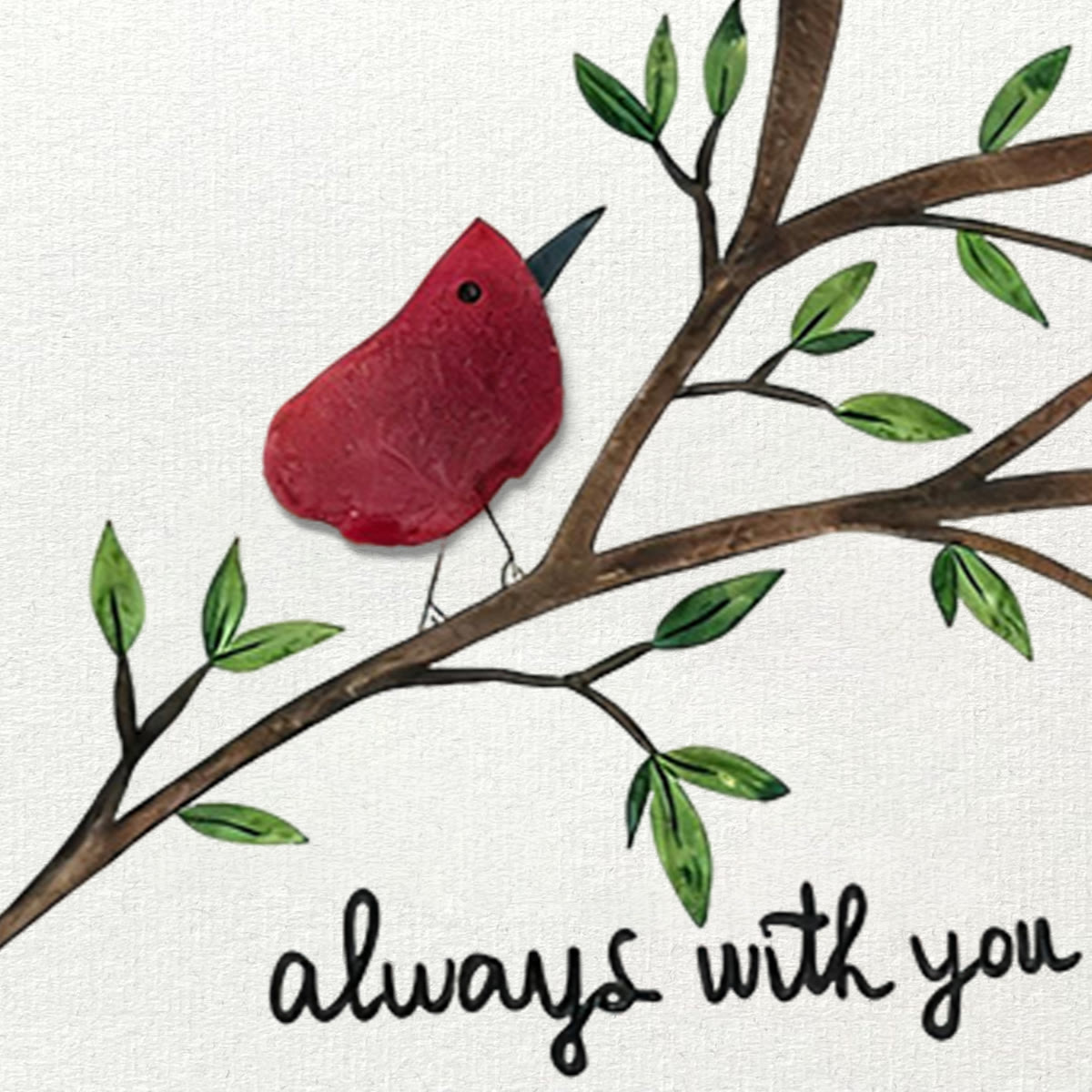 Always With You Cardinal Bird Sea Glass Framed Art - image 7