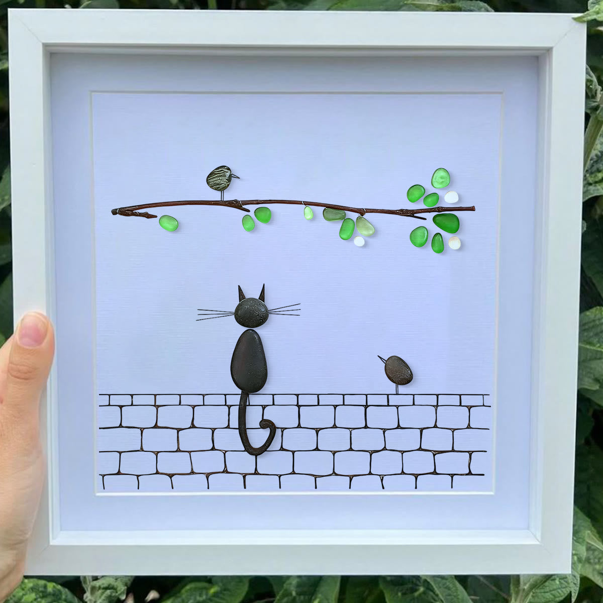 Cat Sea Glass Framed Art - image 7