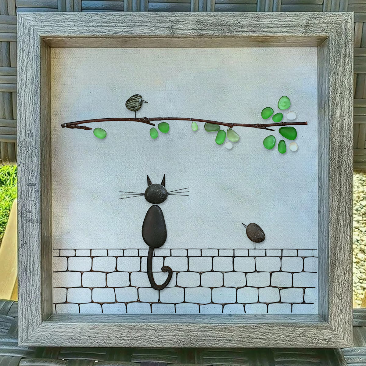 Cat Sea Glass Framed Art - image 8