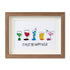 Cocktail Parties Happy Hour Sea Glass Framed Art - Walnut Brown - 6" X 8" - image 7