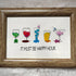 Cocktail Parties Happy Hour Sea Glass Framed Art - image 0