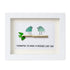 Friend Birds Sea Glass Framed Art Friendship Gift - White - 6" X 8" - image 15