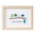 Dare To Be Different Birds Sea Glass Framed Art Inspirational Gift - Oak - 6" X 8" - image 10