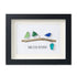 Dare To Be Different Birds Sea Glass Framed Art Inspirational Gift - Black - 6" X 8" - image 12