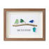 Dare To Be Different Birds Sea Glass Framed Art Inspirational Gift - Walnut Brown - 6" X 8" - image 11