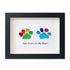 Rainbow Puppy Pet Paw Prints Sea Glass Framed Art - Black - 6" X 8" - image 14
