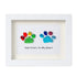 Rainbow Puppy Pet Paw Prints Sea Glass Framed Art - White - 6" X 8" - image 15
