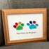Rainbow Puppy Pet Paw Prints Sea Glass Framed Art - image 3