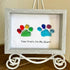 Rainbow Puppy Pet Paw Prints Sea Glass Framed Art - image 10