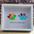 Rainbow Puppy Pet Paw Prints Sea Glass Framed Art - image 7