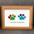 Rainbow Puppy Pet Paw Prints Sea Glass Framed Art - image 2