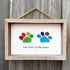 Rainbow Puppy Pet Paw Prints Sea Glass Framed Art - image 4