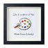 Artist's Palette Paint Your Life With Colors Sea Glass Framed Art - Black - 8" X 8" - image 8