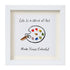 Artist's Palette Paint Your Life With Colors Sea Glass Framed Art - White - 8" X 8" - image 9